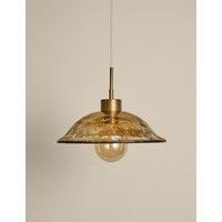 M&S Wavy Glass Pendant Light Brown