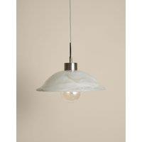 M&S Wavy Glass Pendant Light White