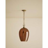 M&S Glass Bell Pendant Ceiling Light Amber