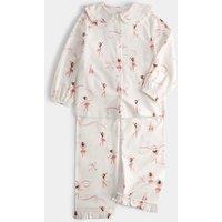 M&S Ballerina Revere Woven Pyjamas (1-8 Yrs) Ivory Mix
