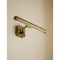 M&S Metal Reeded Picture Wall Light Antique Brass