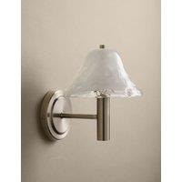 M&S Glass Wavy Wall Light White