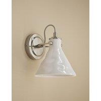 M&S Ceramic Mottled Cone Wall Light White