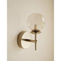 M&S Glass Single Sputnik Bubble Wall Light Champagne