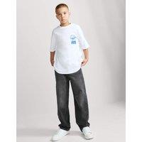 M&S Pure Cotton Barrel Leg Jeans (6-16 Yrs) Black