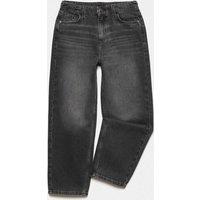 M&S Pure Cotton Barrel Leg Jeans (6-16 Yrs) Black