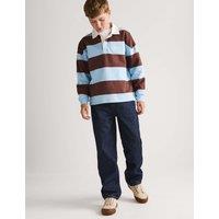 M&S Pure Cotton Barrel Leg Jeans (6-16 Yrs) Dark Denim