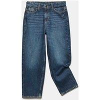 M&S Pure Cotton Barrel Leg Jeans (6-16 Yrs) Dark Blue