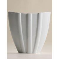 M&S X Kelly Hoppen Glazed Vase White