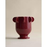 M&S X Kelly Hoppen Glazed Vase Red
