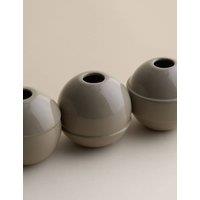 M&S X Kelly Hoppen Set of 3 Round Bud Vases Taupe