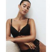 M&S Sabine Lace Non Wired Plunge Bra A-E Black
