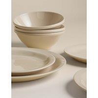 M&S 12 Piece Greenwich Stoneware Dinner Set Cream