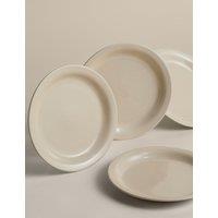 M&S Set of 4 Greenwich Stoneware Side Plates Cream