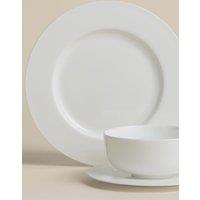 M&S 12 Piece Clarendon Dinner Set White