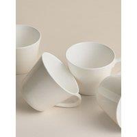 M&S Set of 4 Arlington Fine Bone China Small Mugs White
