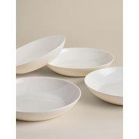 M&S Set of 4 Arlington Fine Bone China Pasta Bowls White