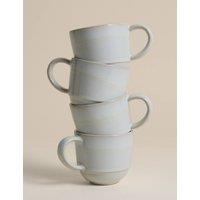 M&S Stow Stoneware Mugs Set Of 4 White