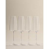M&S Set of 4 Odette Champagne Flutes Clear