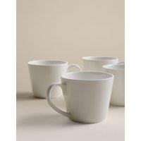 M&S Set of 4 Arlington Fine Bone China Espresso Cups White