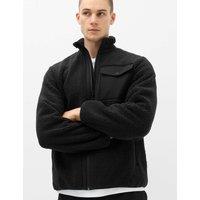 Goodmove Fleece Windproof Zip Up Funnel Neck Jacket Black