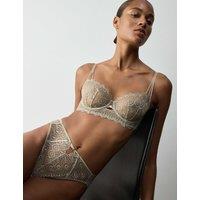 Autograph Milan Embroidered High Rise High Leg Knickers Lichen