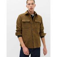 M&S Regular Fit Boucle Textured Overshirt Rich Brown