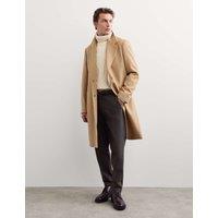 JAEGER Wool Rich with Cashmere Revere Overcoat Camel