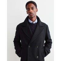 JAEGER Pure Wool Collared Peacoat Dark Navy