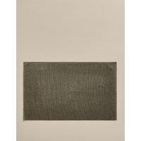 M&S Egyptian Cotton Striped Non Slip Bath Mat Khaki
