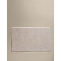 M&S Egyptian Cotton Striped Non Slip Bath Mat Linen