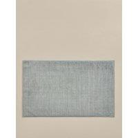 M&S Egyptian Cotton Striped Non Slip Bath Mat Seafoam