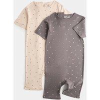 M&S 2 Pack Back Adaptive Opening Rompers (3-16 Yrs) Pewter