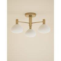 M&S Soft Organic Form 3 Light Ceiling Light Antique Brass