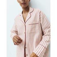 M&S Striped Revere Matching Family Pyjamas Red Mix