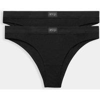 M&S 2 Pack Asta Rib Brazilian Knickers Black
