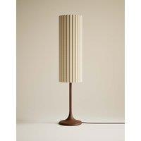M&S Scallop Tall Floor Lamp Brown