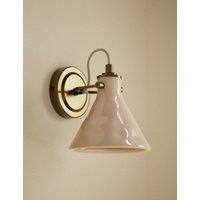 M&S Ceramic Mottled Cone Wall Light Biscuit