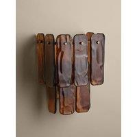 M&S Glass 2 Tier Square Wall Light Brown