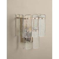 M&S Glass 2 Tier Square Wall Light Clear