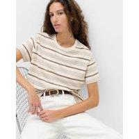 M&S Pure Cotton Striped T-Shirt Yellow Mix