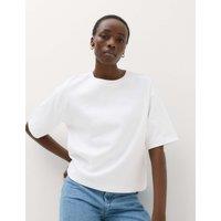 M&S Pure Cotton Boxy T-Shirt White