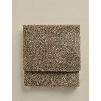 M&S Boucl Throw Khaki