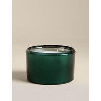 M&S Yuletide Pine & Spice Large 3 Wick Candle Green Mix