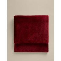 M&S Soft Fleece Throw Red