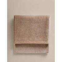 M&S Soft Fleece Throw Neutral
