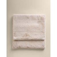 M&S Supersoft Faux Fur Large Throw Neutral