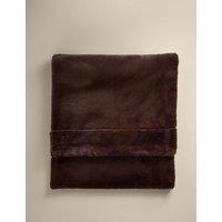 M&S Supersoft Faux Fur Large Throw Chocolate