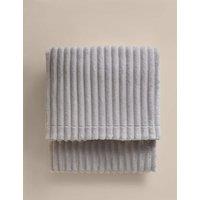 M&S Fleece Ribbed Throw Dove