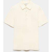 Autograph Cotton Rich Textured Polo Shirt Ivory